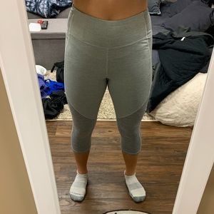 Cropped workout active leggings blue/gray Reebok